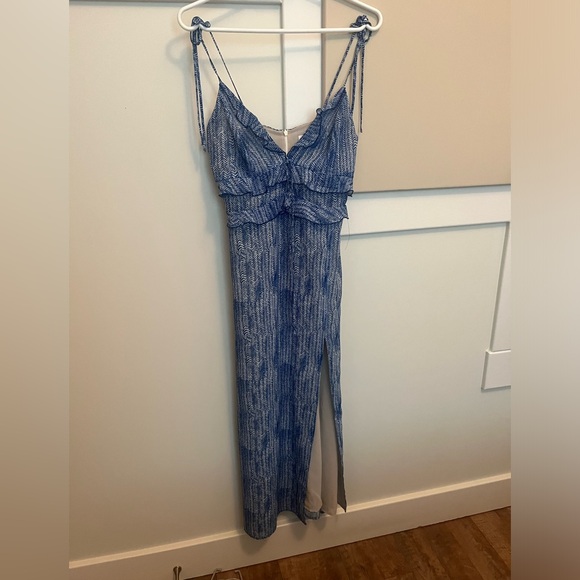 Park and Fifth - Elsey Dress - Blue Herringbone - Size Small - Picture 2 of 3